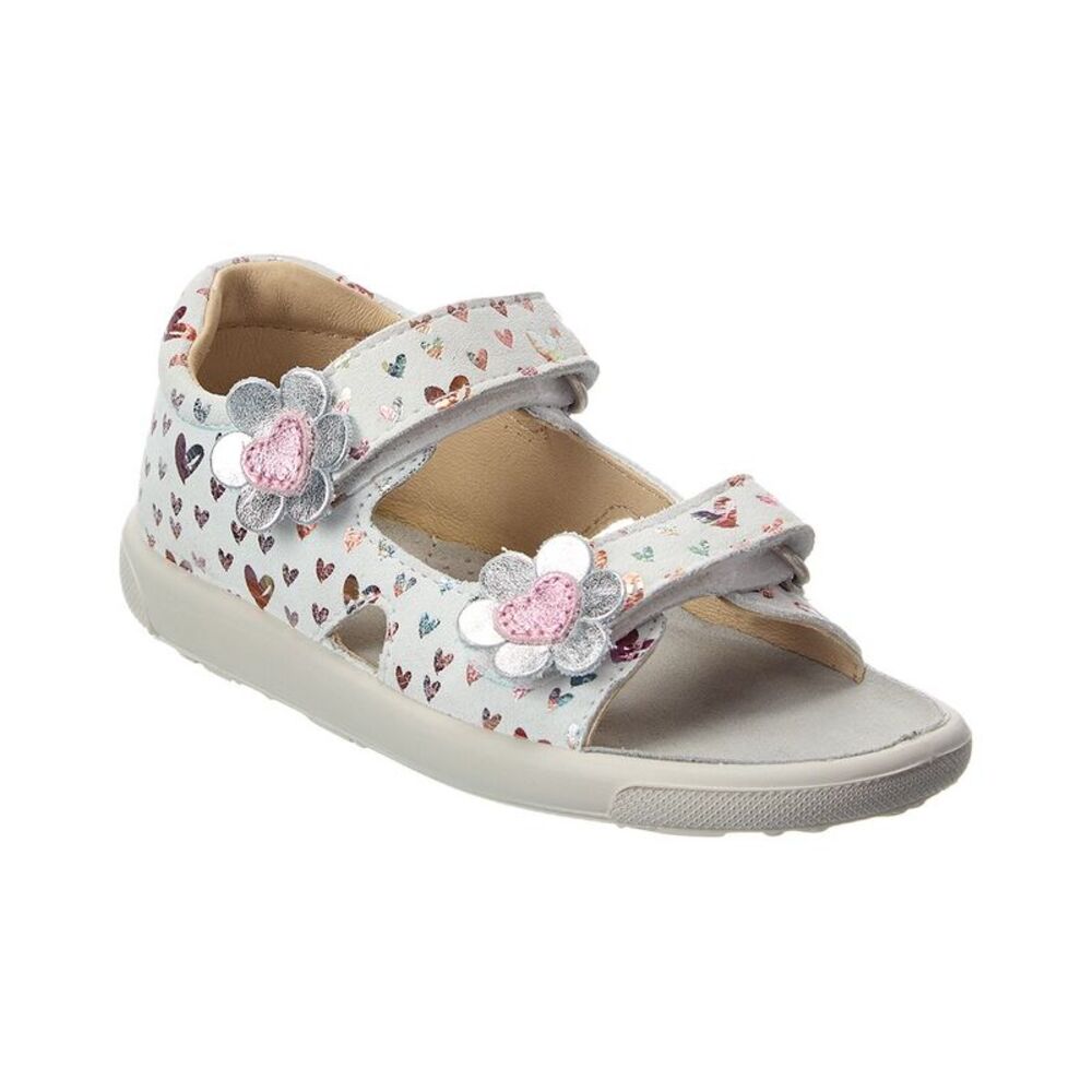 Naturino August 3 Suede Sandal, White